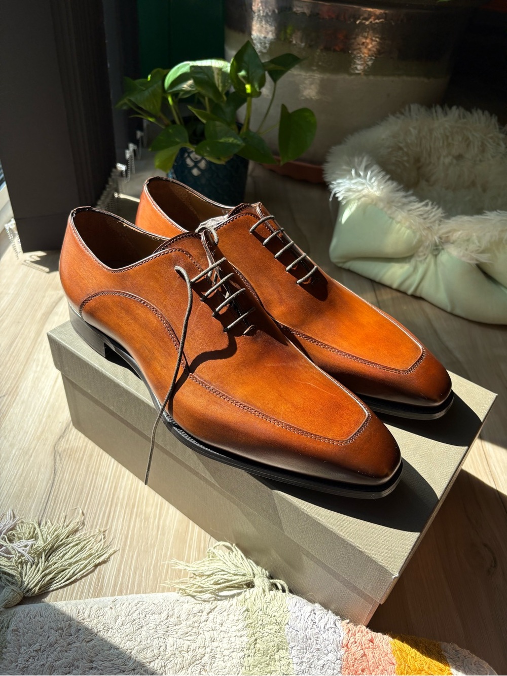 Lavarazione Blake Italian Men’s Brown Leather Oxford Style Shoes